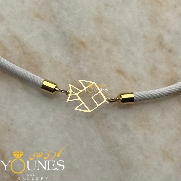 دستبند ماهی اوریگامی طلا لیزری